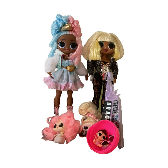 LOL Doll Lot and Accesories Surprise OMG Sweets and Fame Queen Stands - Picture 1 of 9